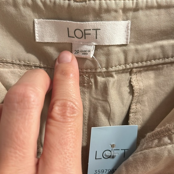 Loft Petite Poplin Wide Leg Pants - Picture 3 of 7